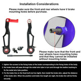 Short long arm Ultralight Aluminum Front Rear V Brake Mechanical Calipers Superlight