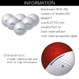 10 pcs Golf Balls 2-Piece Golf Ball Super Long Distance supur NEWLING White PT