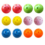 12pcs/lot Indoor golf ball golf practice balls golf light ball have hole Golf Training Aids 7 colors