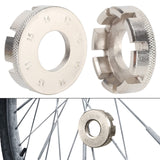 1PCS Bicycle Spoke Nipple Wrench Bike 8 Way Spoke Nipple Key Wheel Rim Wrench Stainless Steel Repair Tool Key Bicycle Accessory