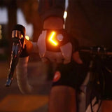 Cycling LED Turn Signal Gloves Mountain Bike Short Finger Gloves