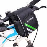 2020 New Bicycle Bags Bike Cycling Outdoor Waterproof Polyeste Front Basket Pannier Frame Tube Handlebar Bag Black include strap