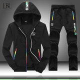 Men Hoodies Two Piece Jackets+ Pants Sportwear