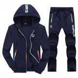 Men Hoodies Two Piece Jackets+ Pants Sportwear