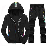Men Hoodies Two Piece Jackets+ Pants Sportwear