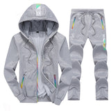 Men Hoodies Two Piece Jackets+ Pants Sportwear