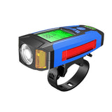 3 in 1 USB Bicycle Flashlight 5 LED Bicycle Computer/Horn Bike Front Light IPX4 Waterproof Headlight Odometer Bike Accessories