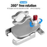 360 Degree Universal Bike Aluminum Alloy Motorcycle Motorbike Handlebar Phone Holder Stand Mount For    4-6.4