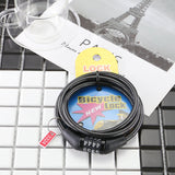 4-Digital 120cm Bike Combination Lock Digital Code Cable Bike anti-theft Safety Lock Tough 8mm Steel Wiring Lock Password Lock