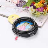 4-Digital 120cm Bike Combination Lock Digital Code Cable Bike anti-theft Safety Lock Tough 8mm Steel Wiring Lock Password Lock