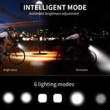 4000mAh Induction Bicycle Front Light USB Rechargeable Smart Headlight With FlashLight