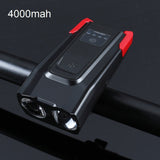 4000mAh Induction Bicycle Front Light USB Rechargeable Smart Headlight With FlashLight