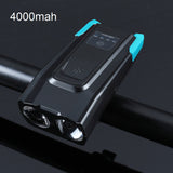 4000mAh Induction Bicycle Front Light USB Rechargeable Smart Headlight With FlashLight