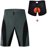 Men Mountain Loose-Fit Cycling MTB Shorts Plus Padded Underwear