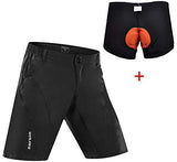 Men Mountain Loose-Fit Cycling MTB Shorts Plus Padded Underwear