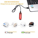 USB Rechargeable LED Bike Tail Light 2 Pack