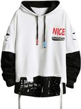 Men's Hoodies Hip Hop Patchwork Sweater