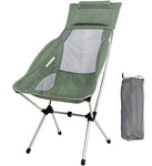 Lightweight Folding High Back Camping Chair with Headrest