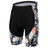 Men Cycling MTB Cartoon Skull Gel Pad Jersey Set