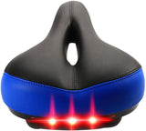 Bike Seat Comfort Wide Padded Bicycle Set with Taillight