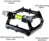 Lightweight Magnesium Alloy Mountain Bike MTB Pedal Platform Cycling Flat BMX Pedals 1031