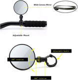 Bike Mirror, Adjustable 360 Rotatable Handlebar Glass Rearview Bicycle Mirrors
