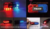 Police LED flashing warning shoulder light safety clip lamp with flashlight