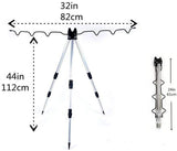 Fishing Rod Holder Aluminum Alloy Telescopic Tripod Stand