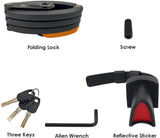 Bicycle Folding Lock Collapsible Metal  with 3 Keys