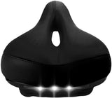 Bike Seat Comfort Wide Padded Bicycle Set with Taillight