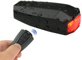 Bike Tail Light Wireless Alarm USB Waterproof Rear LED Remote Control Bell