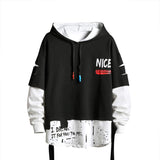Men's Hoodies Hip Hop Patchwork Sweater