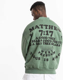 Sweatshirts Graphic Letter Print Sports Hoodie Green