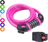 Bike Lock Bicycle Chain Lock,with 5-Digit Resettable Number