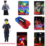 Police LED flashing warning shoulder light safety clip lamp with flashlight