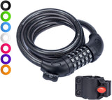Bike Lock Bicycle Chain Lock,with 5-Digit Resettable Number