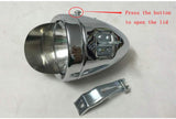 Metal Chrome Silver Shell Bright Classical Cool Bicycle Headlight