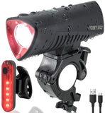 Bike Light Set USB Rechargeable,Waterproof LED Front Headlight