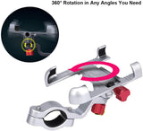 Bike Phone Holder, Aluminum Alloy Bicycle & Motorcycle Phone Holder