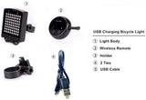 Bicycle Turn Signals Waterproof Remote Control Wireless Tail Light