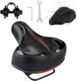 Most Comfortable Bike Seat Replacement Wide Bicycle Saddle  Memory Foam Padded