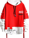 Men's Hoodies Hip Hop Patchwork Sweater