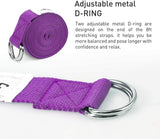 8ft Yoga Strap with Double D-Ring Exerice Straps