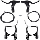 Bike Front Rear Brake Levers Brakes Cables VBrake Caliper Kit Bicycle Bike VBrake Set