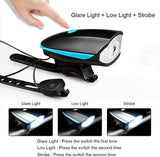 Bike Light with Horn Set 2in1,Rechargeable Bicycle Bell Lights Waterproof
