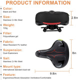 Most Comfortable Bike Seat Replacement Wide Bicycle Saddle  Memory Foam Padded