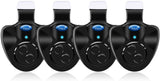4 Pcs Black Electronic LED Light Fishing Bite Sound Alarm Alert Bell