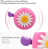 Kids Bike Bell and Streamers for Girls-1 Pack Flower Bicycle Bell