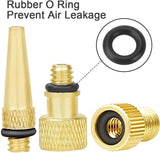 16PCS Premium Brass Presta and Schrader Valve Adapter, Bike Tire Valve Adapters, Ball Pump Needle, Adapters Kit as Inflation Devices and Accessories