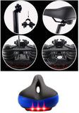 Bike Seat Comfort Wide Padded Bicycle Set with Taillight